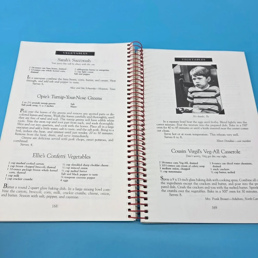 Aunt Bee's Mayberry Cookbook Andy Griffith Show Recipes Beck Clark 1991 Spiral